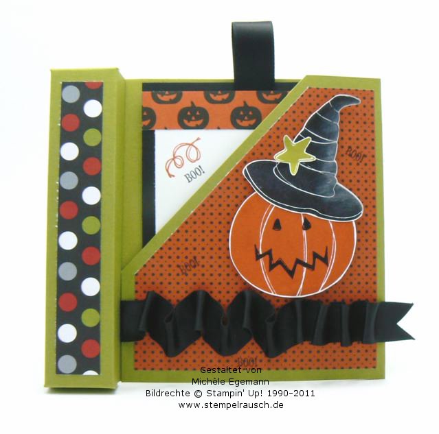 Halloween-Schokoriegelverpackung mit Einsteckkarte
