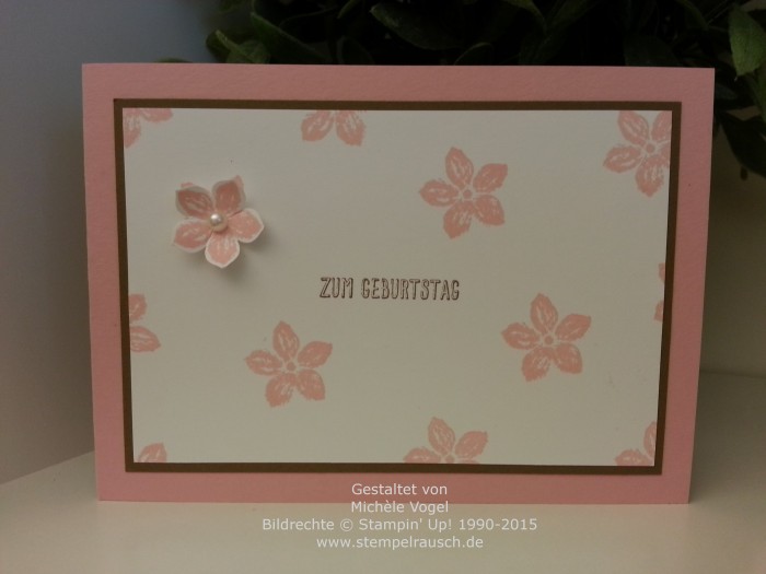 Stampin Up Geburtstagskarte mit Petite Petals und Eins für alles