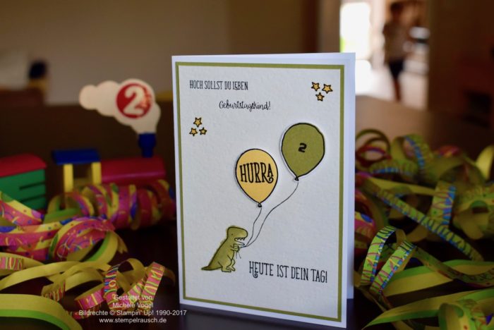 Geburtstagskarte für einen Jungen, Glückwunschkarte zum 2. Geburtstag, Stampin' Up! Stempelset Dies das, Alles Liebe Geburtstagskind, Partyballons, Labeler Alphabet www.stempelrausch.de.jpg