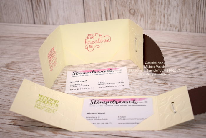 Visitenkartenhalter für eine Visitenkarte basteln mit dem Stempelset Kreiert mit Liebe von Stampin' Up! www.stempelrausch.de