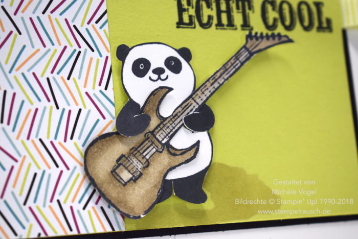 Cooler Pandabär mit dem Stempelset Party-Pandas und Echt cool aus der Sale-A-Bration 2018 von Stampin' Up! www.stempelrausch.de